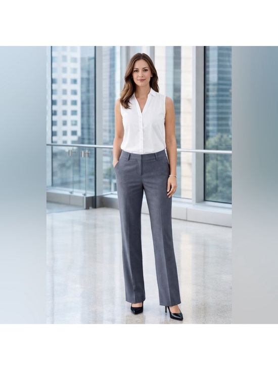 Daisy Fuentes Pants - Daisy Fuentes Charcoal Straight-Leg Trousers Size 12